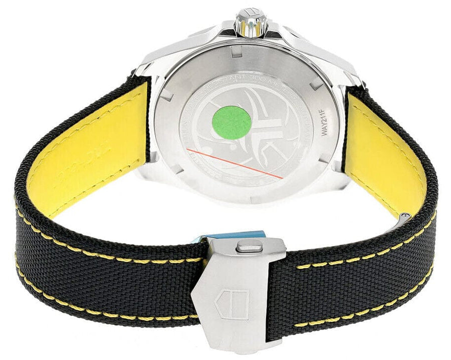 Tag Heuer Aquaracer Jeremy Lin Special Edition Grey Dial Black Nylon Strap Watch for Men - WAY211F.FC6362