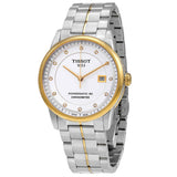 Tissot Luxury Powermatic 80 White Dial Silver Steel Strap Watch For Men - T086.408.22.036.00