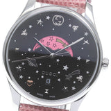 Gucci G-Timeless Moonphase Black Dial Pink Leather Strap Watch For Women - YA1264046