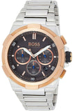 Hugo Boss Supernova Grey Dial Silver Steel Strap Watch for Men - 1513362