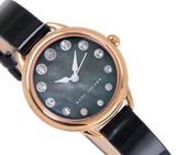 Marc Jacobs Betty Black Mother of Pearl Dial Black Leather Strap Watch for Women - MJ1513