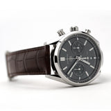 Tag Heuer Carrera Chronograph Grey Dial Brown Leather Strap Watch for Men - CBN2012.FC6483