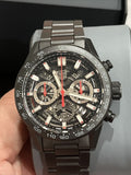 Tag Heuer Carrera Automatic Chronograph Black Dial Black Steel Strap Watch for Men - CBG2090.BH0661