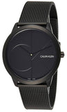 Calvin Klein Minimal Black Dial Black Mesh Bracelet Watch for Men - K3M514B1