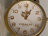 Coach Delancey White Dial Brown Leather Strap Watch for Women - 14502715