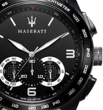 Maserati Traguardo Chronograph Black Dial Black Mesh Bracelet Watch For Men - R8873612031