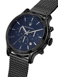 Maserati Epoca Black Edition Blue Dial Black Mesh Bracelet Watch For Men - R8873618008