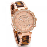 Michael Kors Parker Rose Gold Dial Two Tone Steel Strap Watch for Women - MK5538