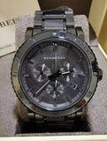 Burberry The City Grey Dial Gunmetal Grey Steel Strap Watch for Men - BU9381