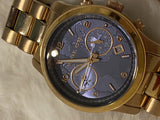 Michael Kors Runway Stop Hunger Quartz Blue Dial Rose Gold Steel Strap Watch For Men - MK8358