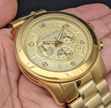 Michael Kors Runway Gold Dial Gold Steel Strap  Watch for Men - MK8077