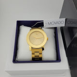 Movado Bold Yellow Gold Dial Yellow Gold Steel Strap Watch For Women - 3600085