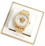 Versace Palazzo Empire White Dial Gold Steel Strap Watch for Men - VERD00318