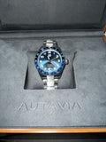 Tag Heuer Autavia Cosc GMT Automatic Blue Dial Silver Steel Strap Watch for Men - WBE511A.BA0650