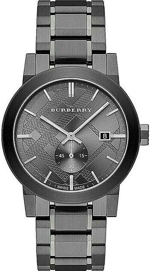 Burberry The City Black Dial Black Steel Strap Watch for Men - BU9902