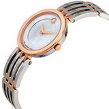 Movado Esperanza Mother of Pearl Dial Two Tone Steel Strap Watch For Women - 0607114