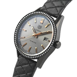 Tag Heuer Carrera Quartz 39mm Diamond Anthracite Dial Black Leather Strap Watch for Women - WAR1115.FC6392