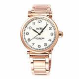 Coach Madison White Dial Rose Gold Steel Strap Watch for Women - 14502395