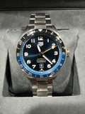 Tag Heuer Autavia Cosc GMT Automatic Blue Dial Silver Steel Strap Watch for Men - WBE511A.BA0650