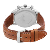 Movado Heritage Calendoplan Chronograph White Dial Brown Leather Strap Watch for Men - 3650008