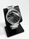 Cartier Ballon Bleu de Cartier Black Dial Silver Steel Strap Watch for Men - W6920042