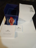 Swarovski Crystalline Hours Red Crystal Dial Red Leather Strap Watch for Women - 5295380