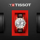 Tissot Carson Premium Powermatic 80 Silver Dial Brown Leather Strap Watch For Men - T122.407.36.033.00