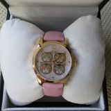 Gucci G Timeless Quartz Mother of Pearl Dial Pink Leather Strap Watch For Women -  YA1264132