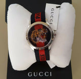 Gucci G Timless Le Marche Des Merveilles Blue & Red Dial Blue & Red Nylon Strap Unisex Watch  - YA126495