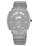 Gucci Grip Quartz Silver Dial Silver Steel Strap Watch For Women - YA157401