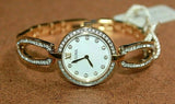 Bulova Crystal Collection Mother of Pearl Dial Gold Steel Strap Watch for Women - 98L225