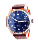 IWC Pilot's Mark XVIII Le Petit Prince Blue Dial Brown Leather Strap Watch for Men - IW327004