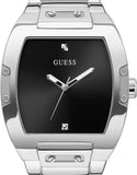 Guess Phoenix Black Dial Silver Steel Strap Watch for Men - GW0387G1