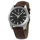 Tissot Gentlemen Black Dial Brown Leather Strap Watch for Men - T127.410.16.051.01