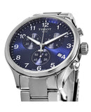 Tissot T Sport Chrono XL Classic Blue Dial Silver Steel Strap Watch For Men - T116.617.11.047.01