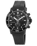 Tissot Seastar 1000 Chronograph Black Dial Black Silicone Strap Watch For Men - T120.417.37.051.02