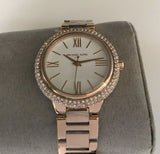 Michael Kors Taryn Quartz White Dial Rose Gold Steel Strap Watch For Women - MK4460