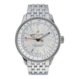 Breitling Navitimer Automatic 35 White Dial Silver Steel Strap Watch for Men - A17395F41G1A1