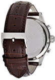 Hugo Boss Jet Chronograph Quartz Silver Dial Brown Leather Strap Watch For Men - HB1513280