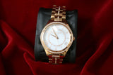 Michael Kors Lauryn Mother of Pearl Dial Rose Gold Steel Strap Watch for Women - MK3716