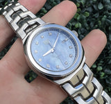 Tag Heuer Link Quartz Diamonds Blue Mother of Pearl Dial Silver Steel Strap Watch for Women - WBC1313.BA0600