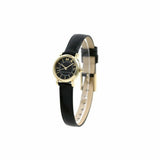 Marc Jacobs Roxy Black Dial Black Leather Strap Watch for Women - MJ1585