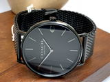 Coach Charles Black Dial Black Mesh Bracelet Watch for Men - 14602148