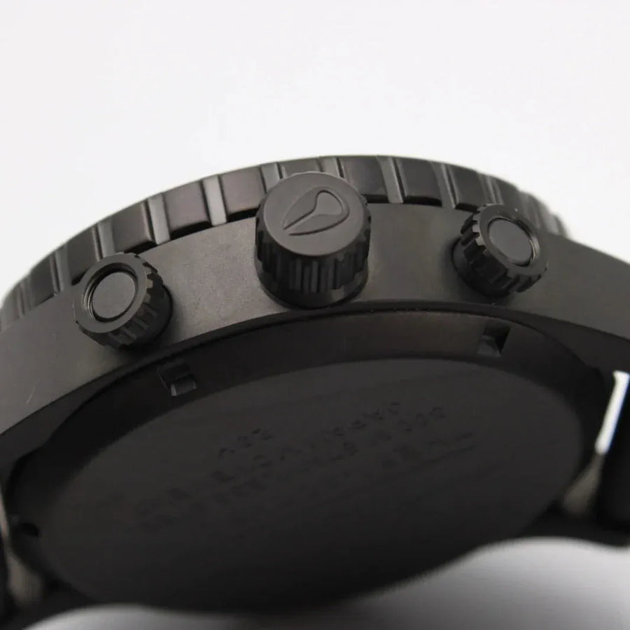 Nixon 51-30 Chrono Black Dial Black Steel Strap Watch for Men - A083-957