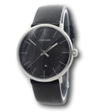 Calvin Klein High Noon Quartz Black Dial Black Leather Strap Watch for Men - K8M211C1