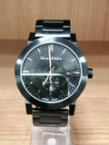 Burberry The City Black Dial Black Leather Strap Watch for Men - BU9906