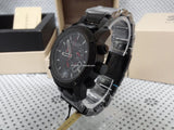 Burberry Sport Chronograph Black Dial Black Steel Strap Watch for Men - BU7703