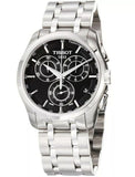 Tissot Couturier Chronograph Black Dial Silver Steel Strap Watch For Men - T035.617.11.051.00