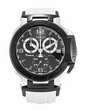 Tissot T Race Chronograph Black Dial White Rubber Strap Watch for Men - T048.417.27.057.05