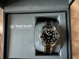 Tag Heuer Aquaracer Quartz Black Dial Two Tone Steel Strap Watch for Women - WAY131C.BA0913